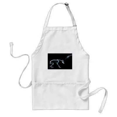 Bad Dog Xray Skeleton Black Blue Aprons by VoXeeD
