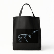 Bad Dog Xray Skeleton Black Blue Tote Bag