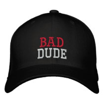 BAD, DUDE EMBROIDERED BASEBALL CAPS