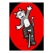 Bad Evil Monkey Riding Unicycle