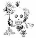 Bad Girl Mexican Skulls, Flowers and Butterflies t-shirts