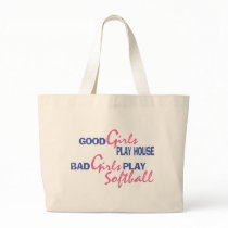Bad Girls Play Softball Canvas Bag