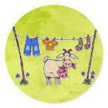 bad goat round stickers