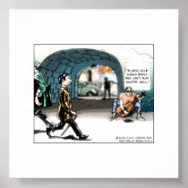 "Bad Guitarist" Funny Cartoon Collectable Print