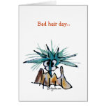 Bad Hair Day Barnacle Hair Stylist Cartoon Greeting Card