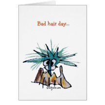 Bad Hair Day Barnacle Hair Stylist Cartoon Greeting Card