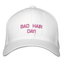 BAD HAIR DAY! EMBROIDERED BASEBALL CAPS