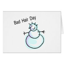 Bad Hair Day Snowman Cards