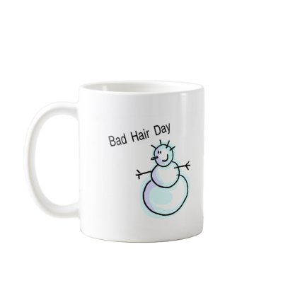 Bad Hair Day Snowman Coffee Mugs by TeeZazzle