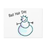 Bad Hair Day Snowman postcards