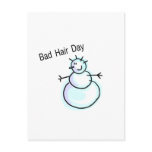 Bad Hair Day Snowman postcards
