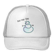 Bad Hair Day Snowman Trucker Hat