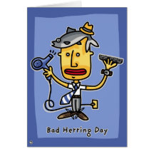 bad herring day greeting cards