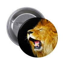 bad lion pinback button