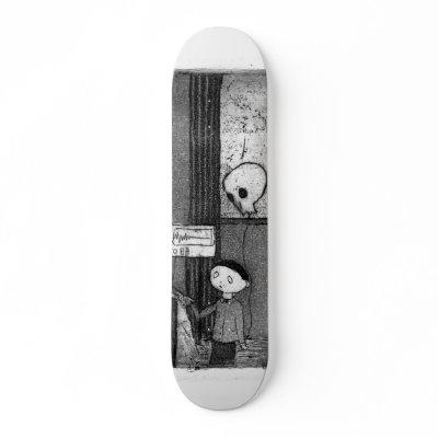 Bad News Balloon Custom Skate Board by joseanrivera