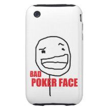 Bad Poker Face Tough iPhone 3 Cases