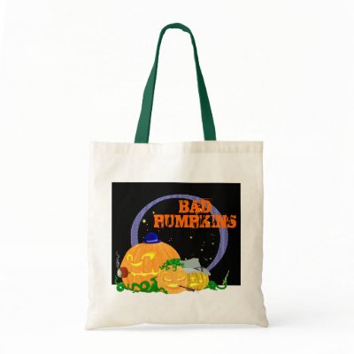 Bad pumpkins canvas bag by Boogybunny