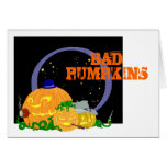 Bad pumpkins greeting cards
