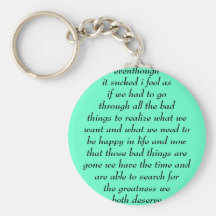 bad stuff new look on life key chain