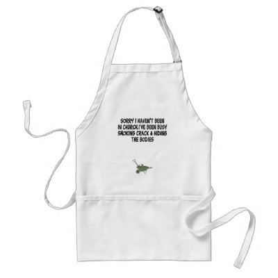 Bad taste crack joke apron by Cardsharkkid