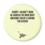 Bad taste crack joke magnets