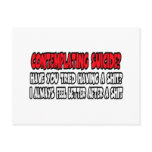 Bad taste suicide postcards