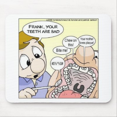 "Bad Teeth" Funny Dentistry Gifts Tees Collectable Mouse Mat by beardiethor123