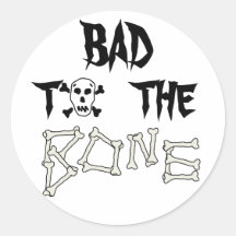 Bad To The Bone Skull Sticker