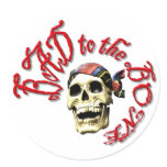 Bad to the Bone Round Sticker