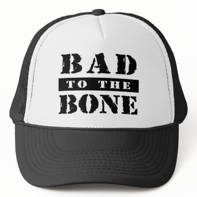 Bad to the Bone Trucker Cap Mesh Hats by Tshirtoutlet_com