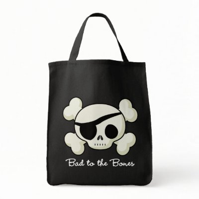 Bad To The Bones Tote Bag by halloween4you
