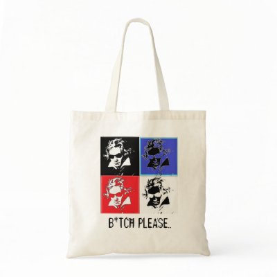Badass Beetho Tote Bags by MEFmusic