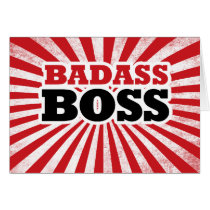 Badass Funny Boss cards