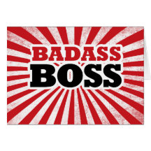 Badass Funny Boss Card