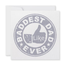 Baddest Dad Ever - Grey Invitation