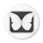 badge-butterfly magnet