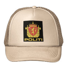 Badge the Norwegian Police Service, Norway Trucker Hats