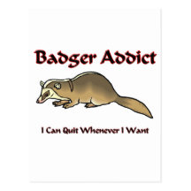 Badger Addict Postcard