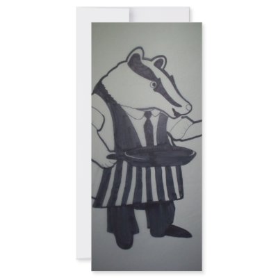 Badger from Wind in the Willows Customized Rack Card by Rogertheartist