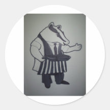 Badger from Wind in the Willows Round Sticker