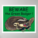 Badger_GREEN posters