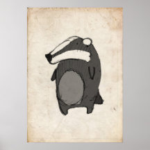 Badger Illustration Posters