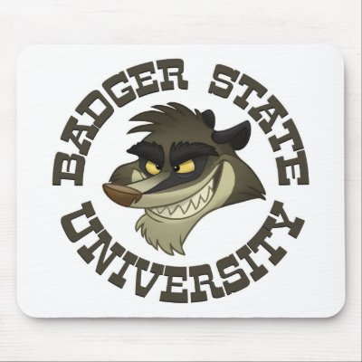 “Badger State University” Mouse Pad by stlewis75