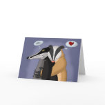 Badgers in Love Greeting Card