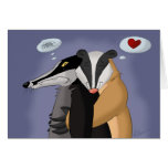Badgers in Love Greeting Card