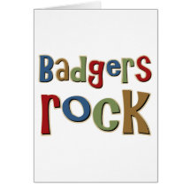 Badgers Rock Greeting Card