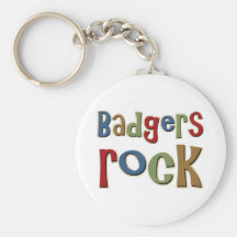 Badgers Rock Keychains