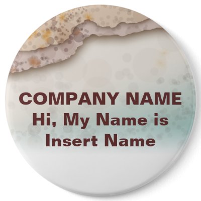 Badges, Buttons, Pins - Sandy Beach by TakingCareOfBusiness