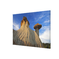 Badlands formations at Makoshika State Park in Stretched Canvas Prints