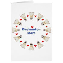 Badminton Mum Hearts cards